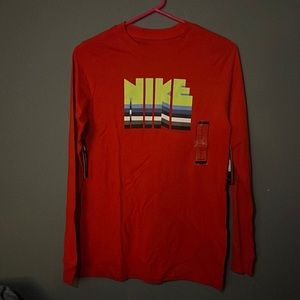 Brand new with tags Nike long sleeve kids logo tee